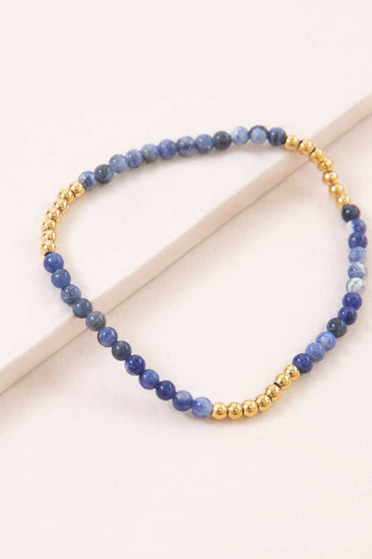 Awaken Bead Bracelet | Blue (14K)