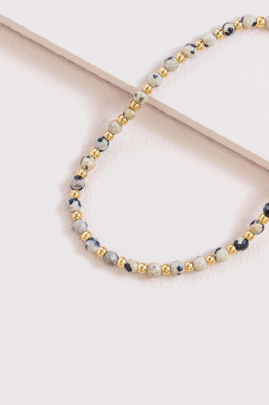 Blissfully Beaded Bracelet | Marble (14K)