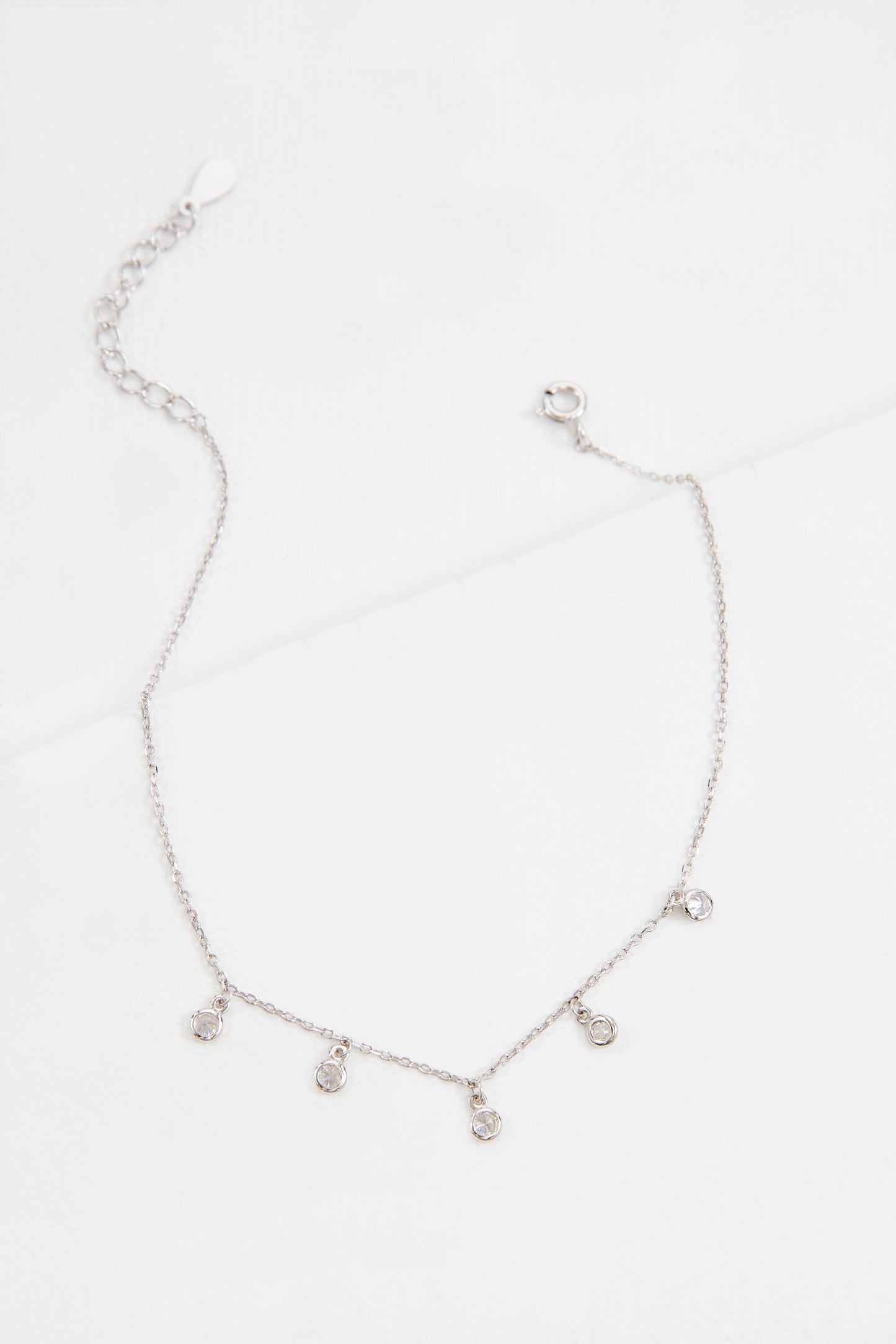 Falling Stone Anklet (sterl.)