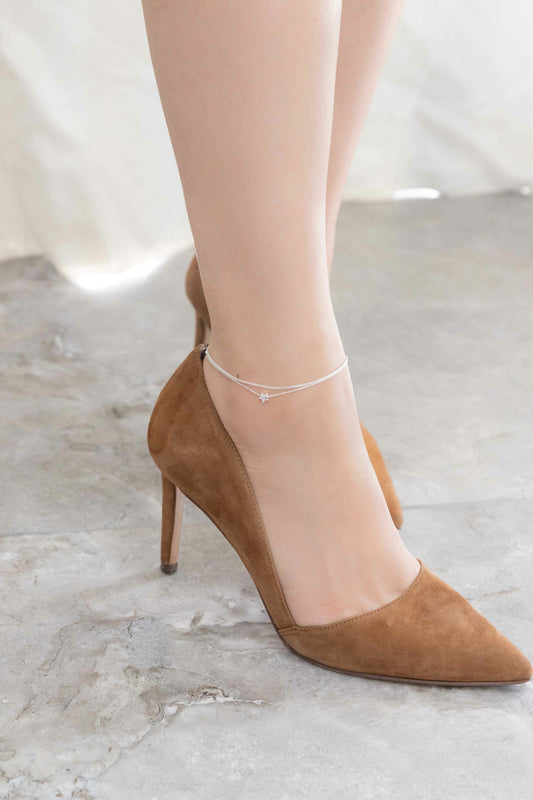 Star Charm Anklet (sterl.)