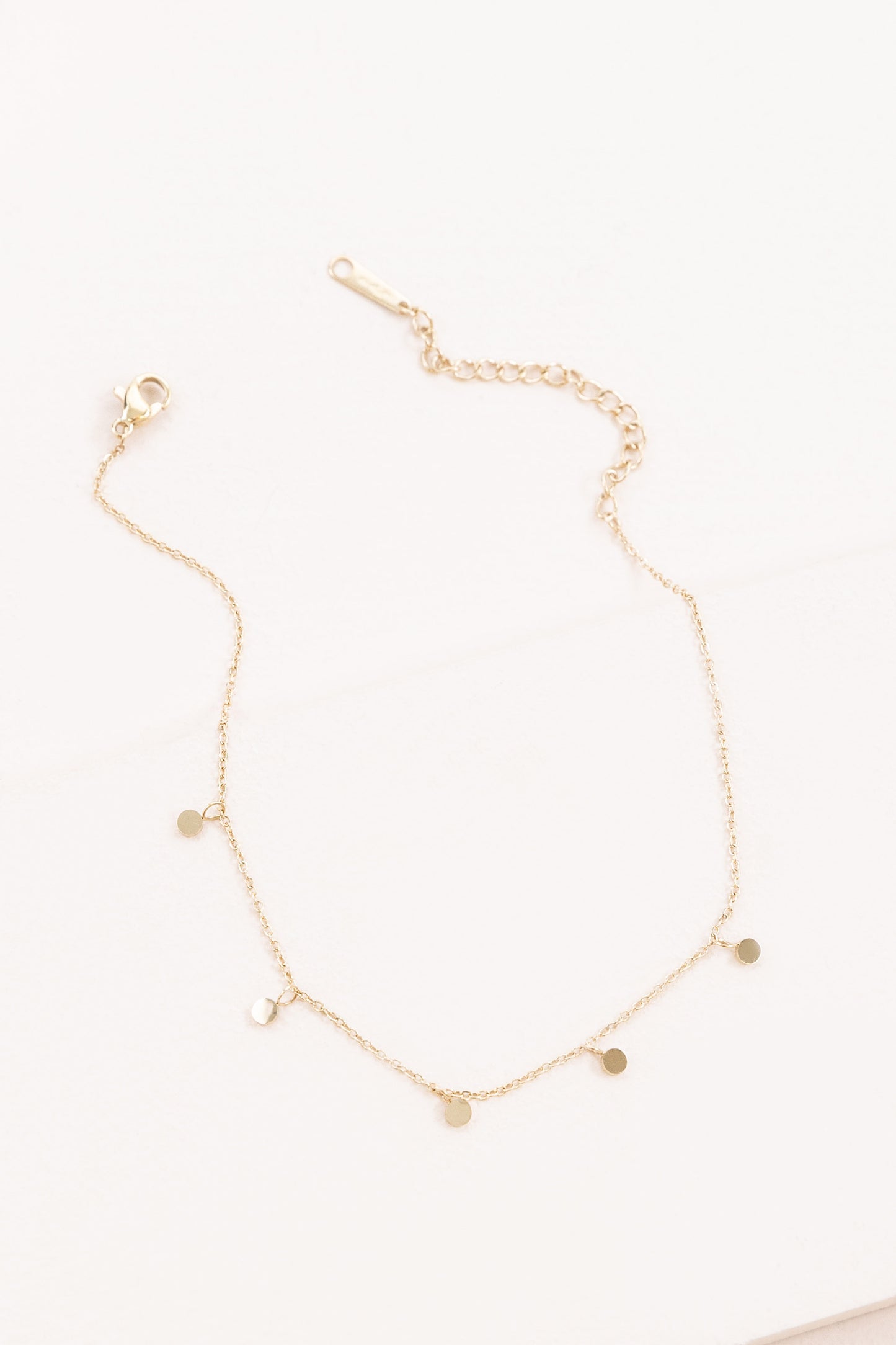 Mini Gold Disc Anklet