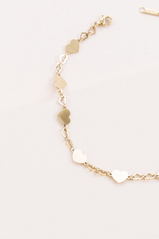 Heart Of Gold Anklet