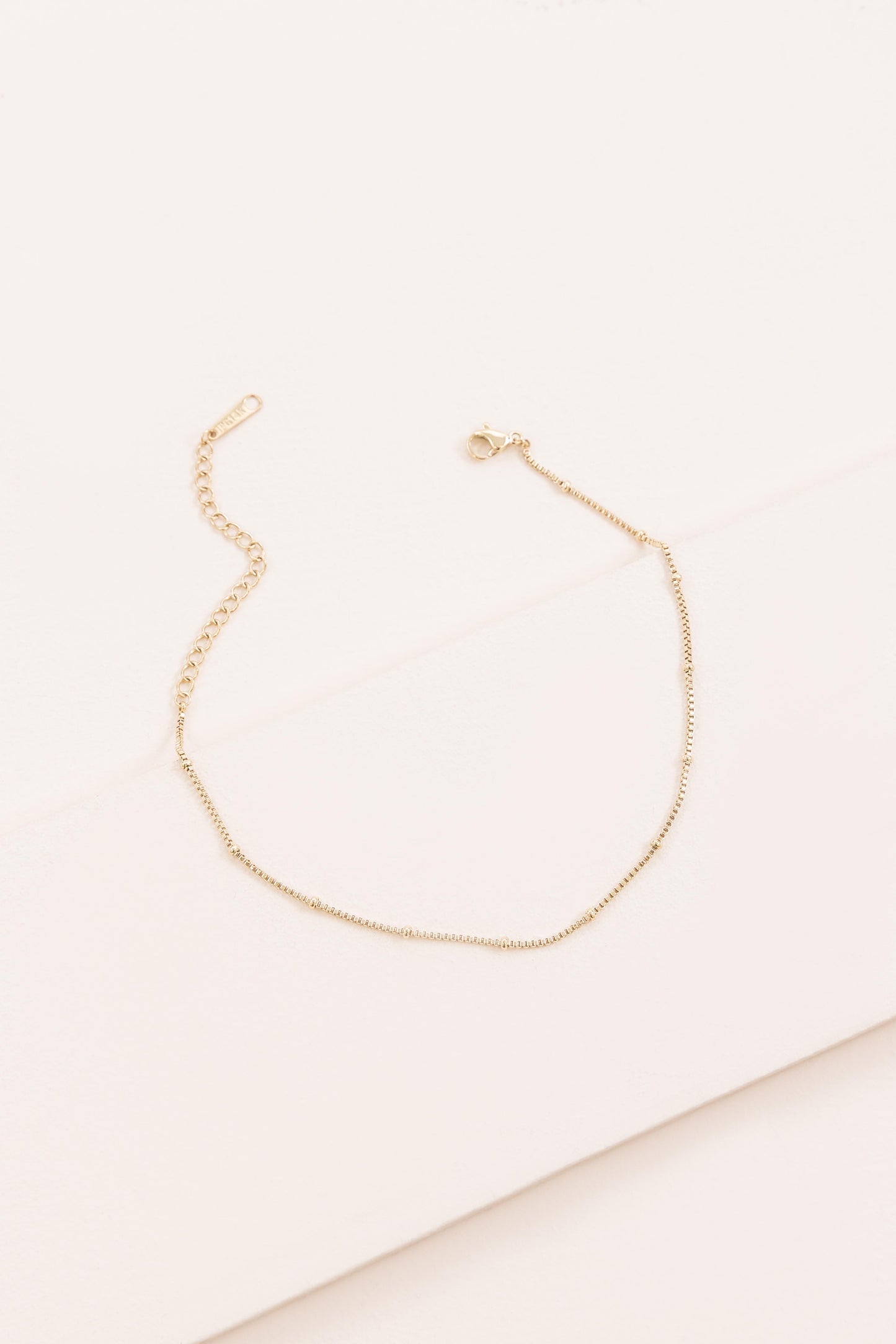 Mod Box Chain Anklet | Gold