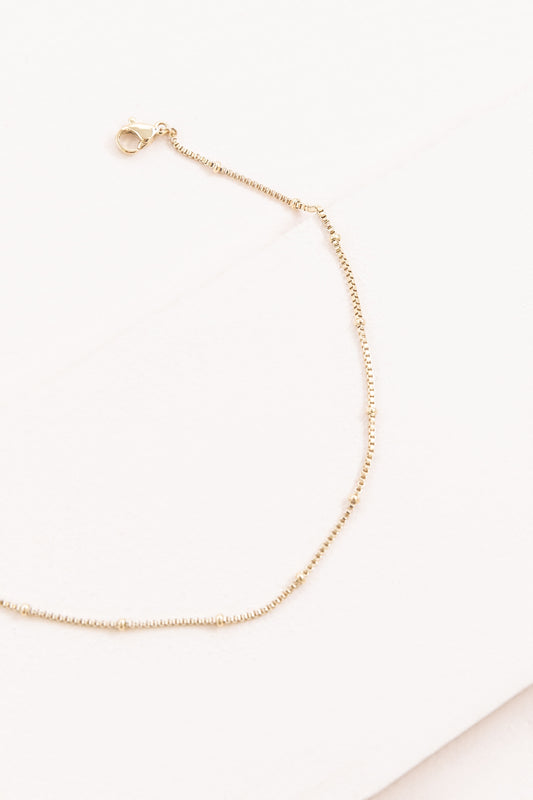 Mod Box Chain Anklet | Gold