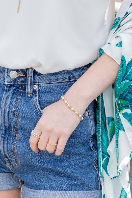Gold Pearl Bracelet (14K)
