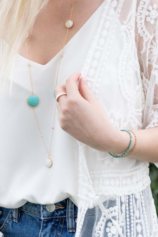 Blissfully Beaded Bracelet | Turquoise (14K)