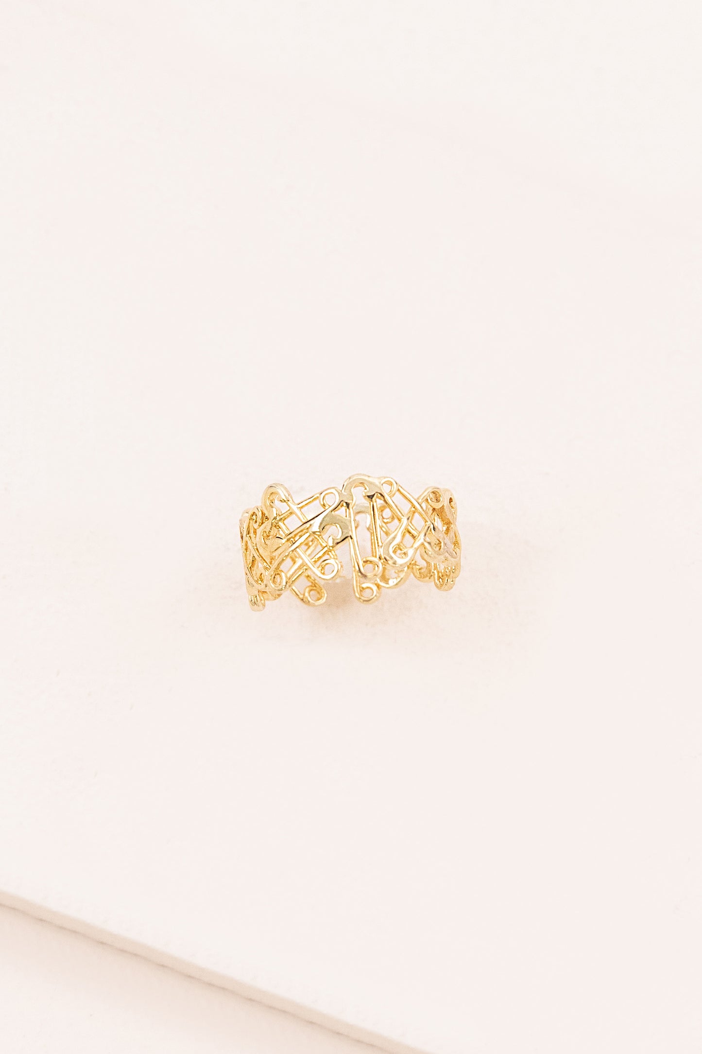 Safety Pin Band Ring