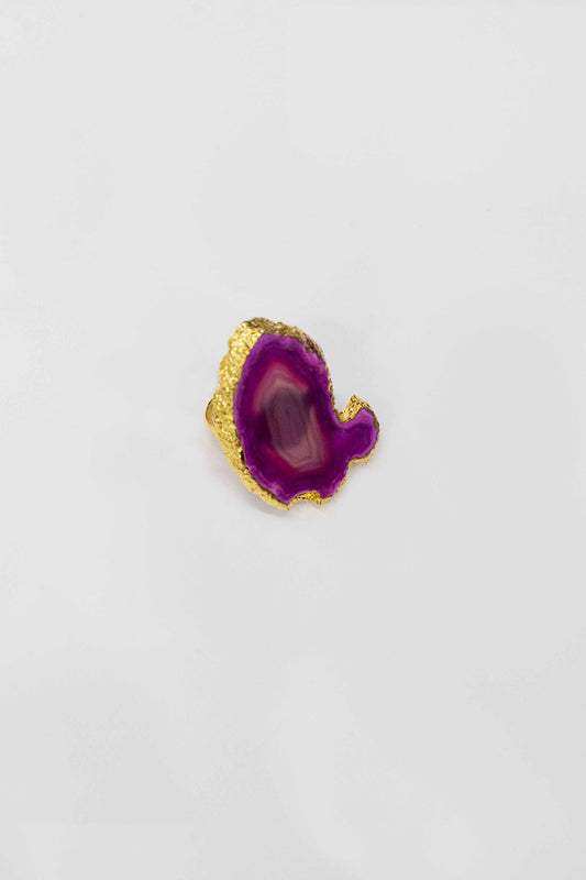 Geode Stone Ring | Magenta