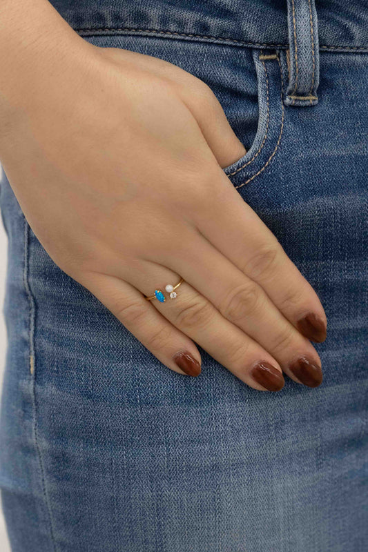 Pixum Tri Stone Ring
