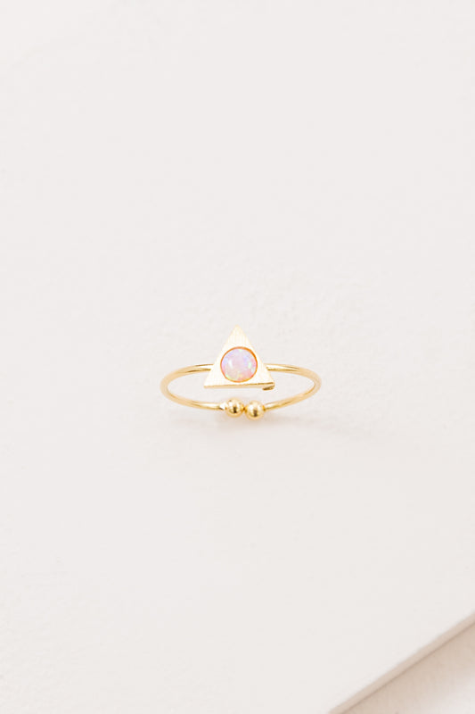 Pixum Delta Stone Ring | Pink