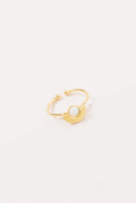 Pixum Wide Eye Stone Ring | White