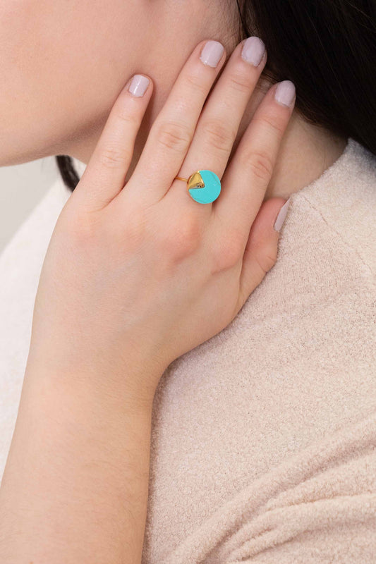 Naomi Peak Stone Ring | Turquoise Gold (14K)