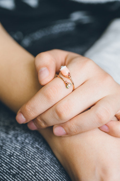 Coral Blossom Ring (14K Rose Gold)