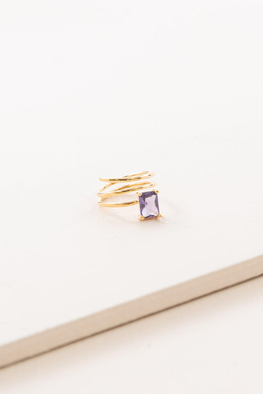 Twist of Purple Fate Ring (14K)