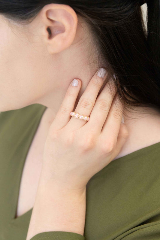 Ocean Pink Pearl Ring