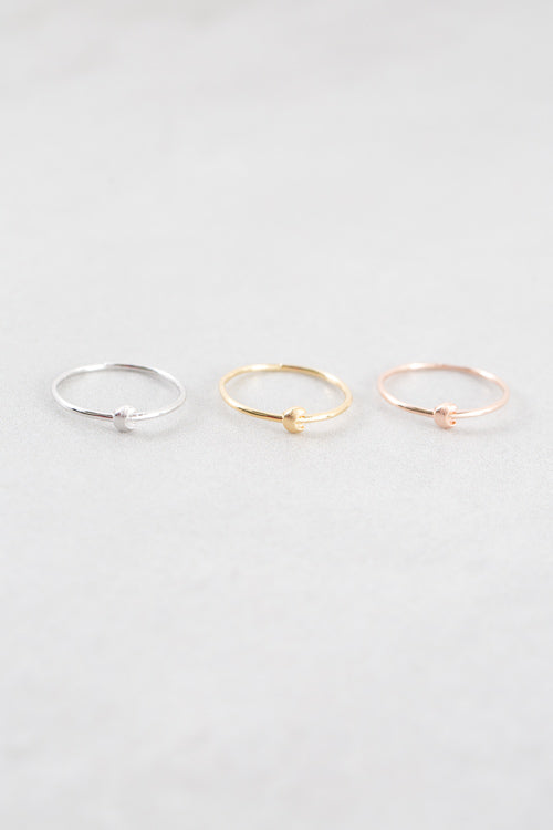 Brushed Moon Ring