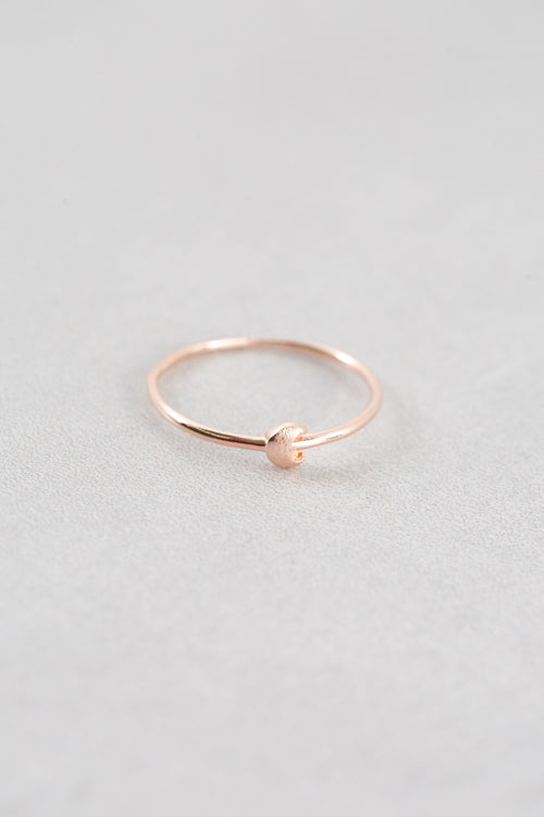 Brushed Moon Ring