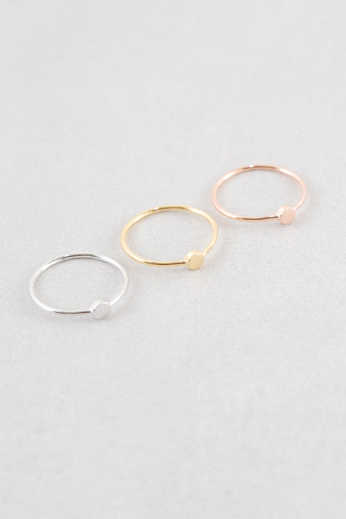 Brushed Circle Ring