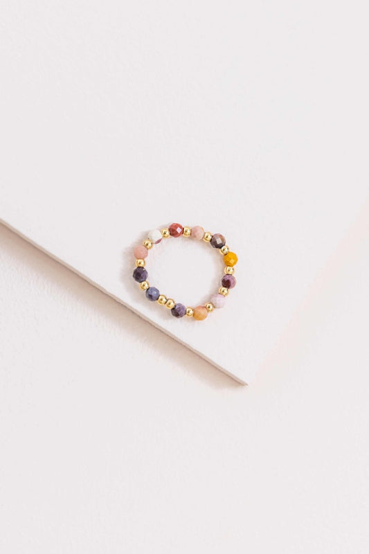 Awestruck Artist Beaded Ring | Maroon (14K)
