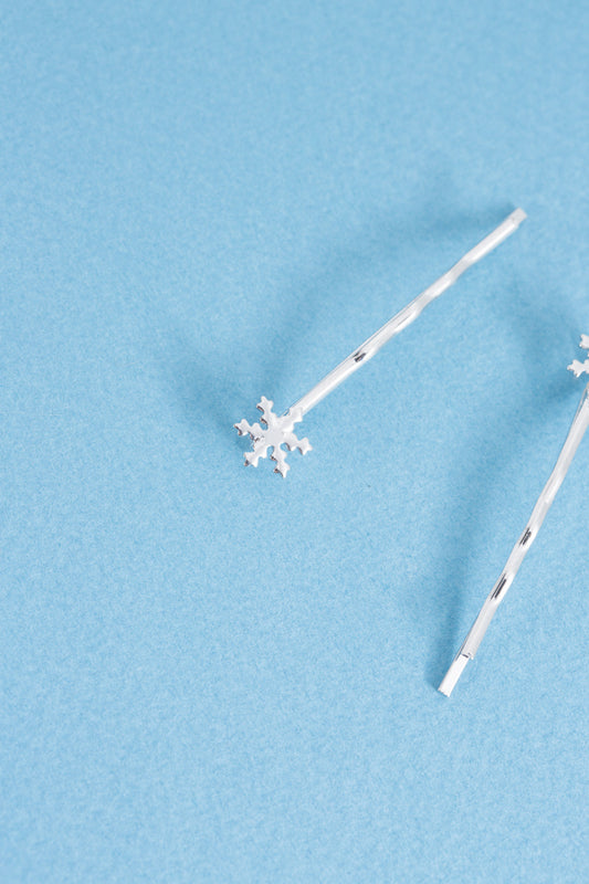 Snowflake Hair Pins | Silver