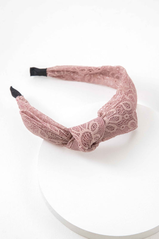 Lace Bow Hairband | Rose