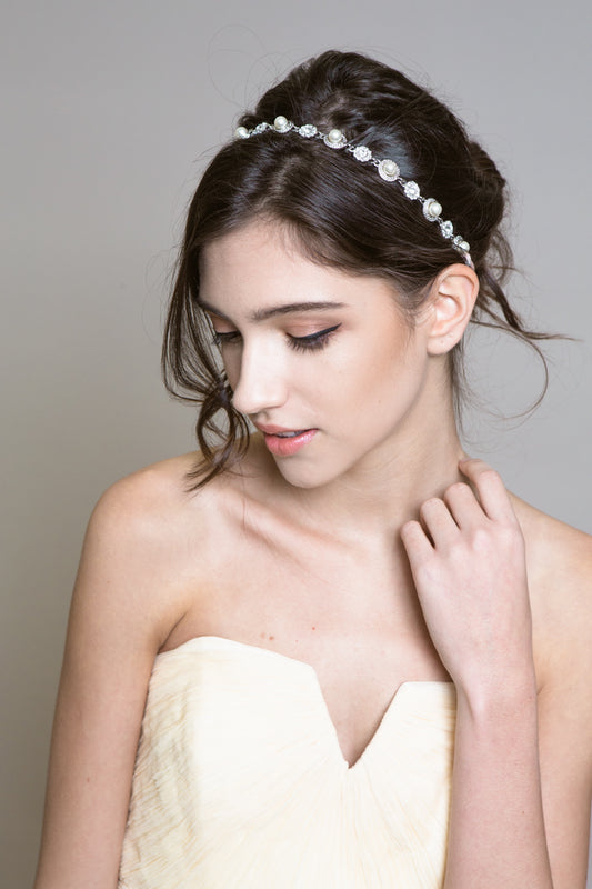 Pearl Crown Headpiece