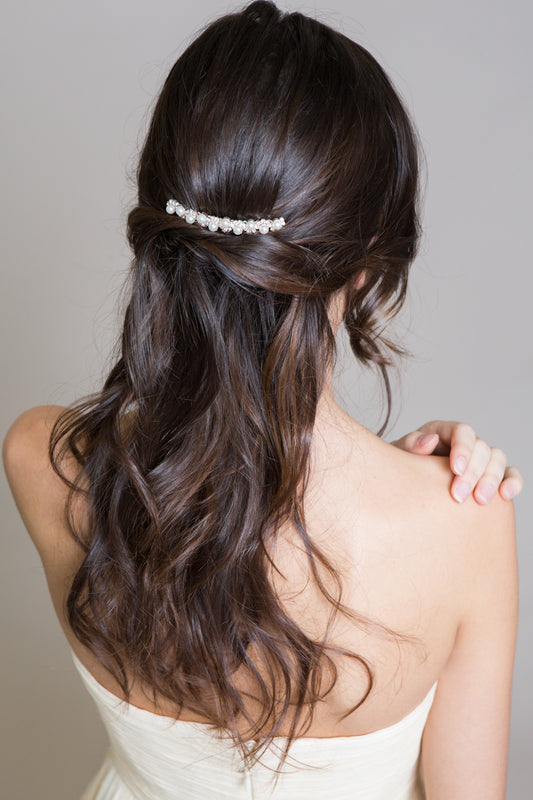 Tristan Pearl Comb | Silver
