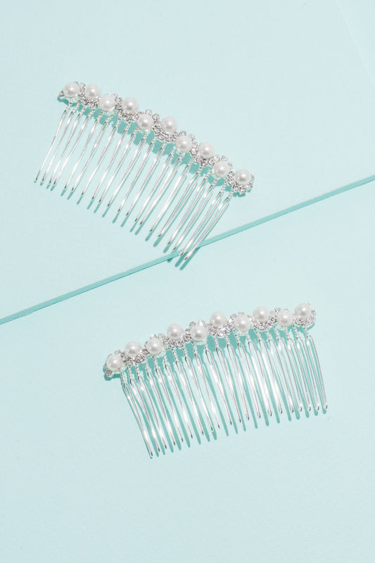 Tristan Pearl Comb | Silver