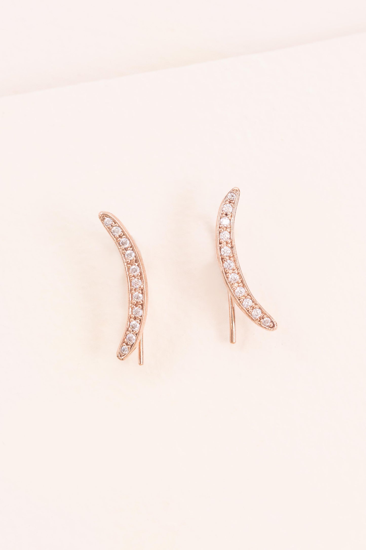 Crescent Ear Pin Earrings