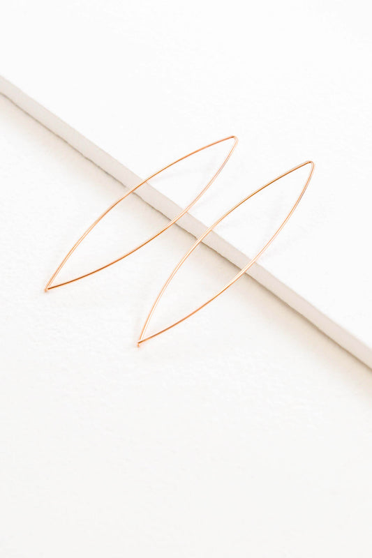 Arc Threader Earrings | Rose Gold (14K)