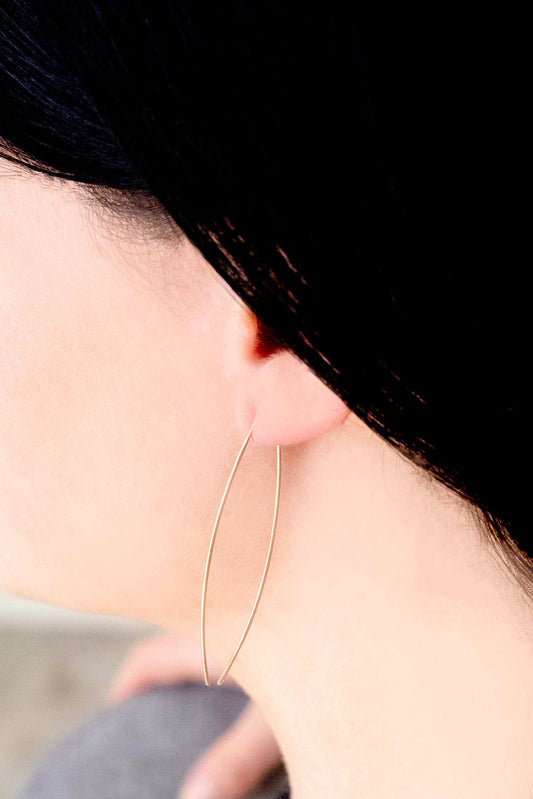 Arc Threader Earrings | Rose Gold (14K)