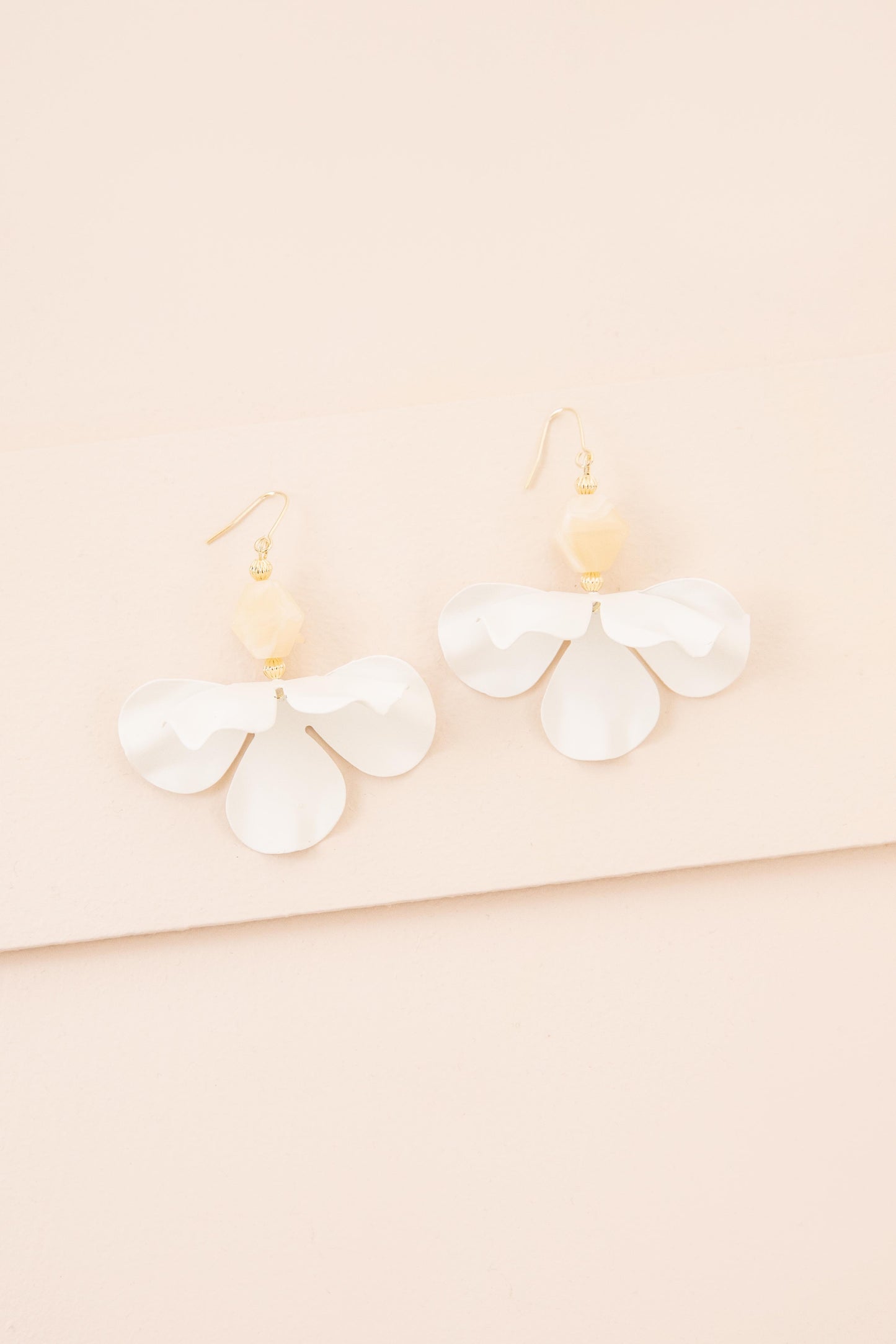 Snowdrop Hook Earrings | White