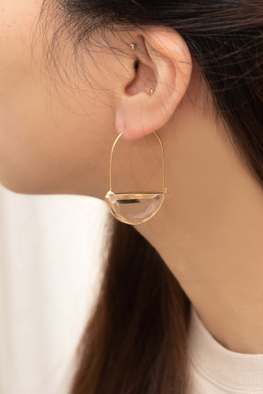 Glacier Hoop Earrings | Clear