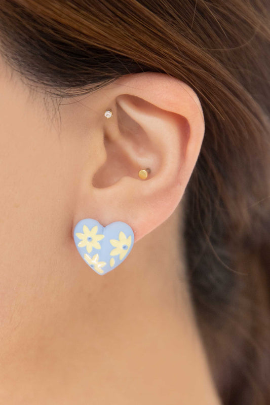 Flower Lover Stud Earrings | Blue