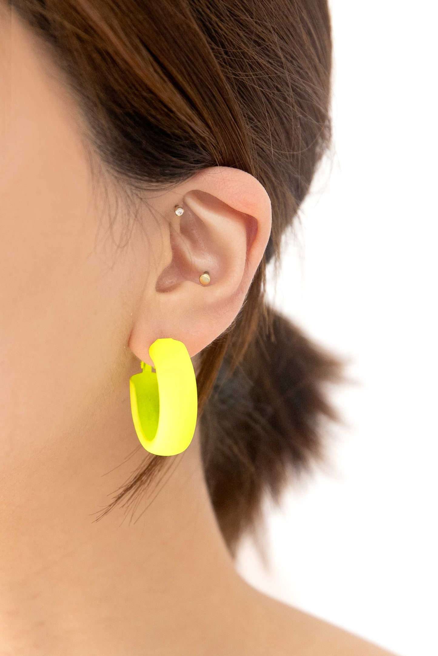 Eclectic Hoop Earrings | Yellow