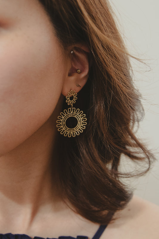 Lace Flower Drop Earrings