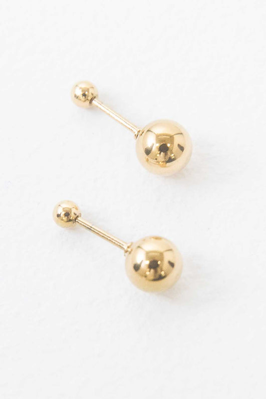 Ball Stud Earrings | Gold