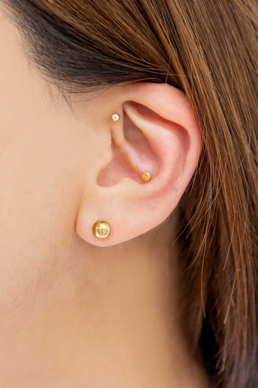 Ball Stud Earrings | Gold