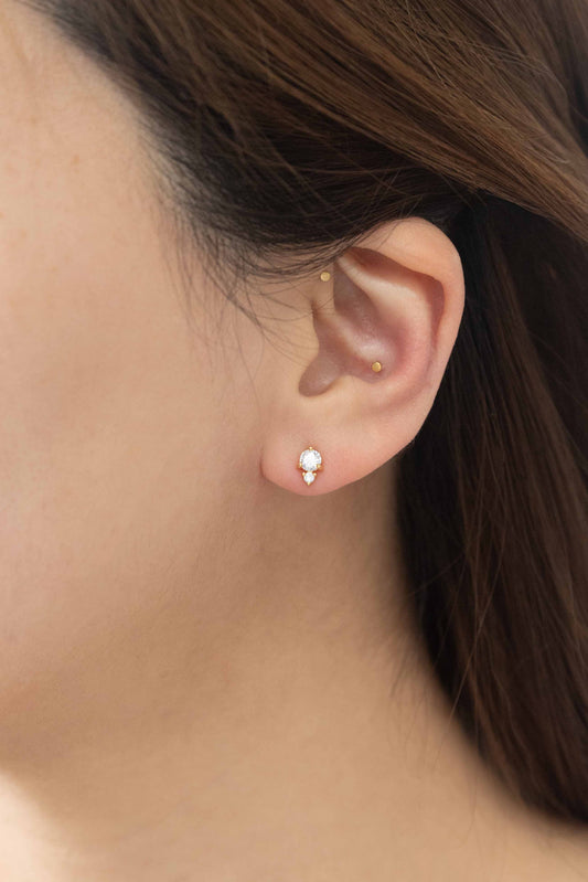 Mini Cluster Stud Earrings | Gold