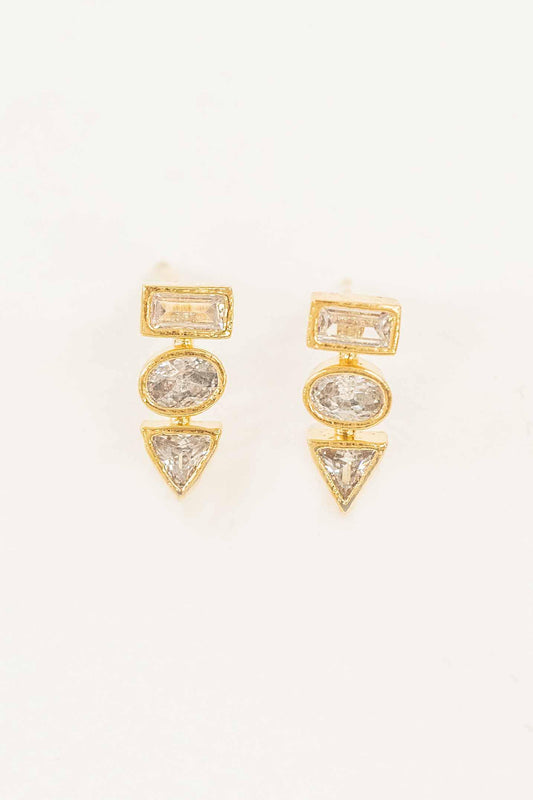 Stacker Stud Earrings | Gold