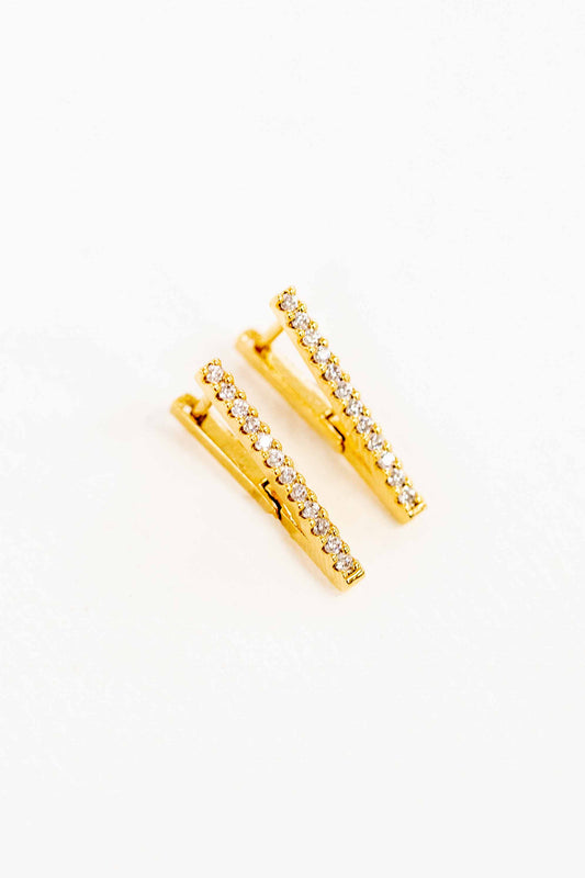 Edged Hoop Earrings | Gold