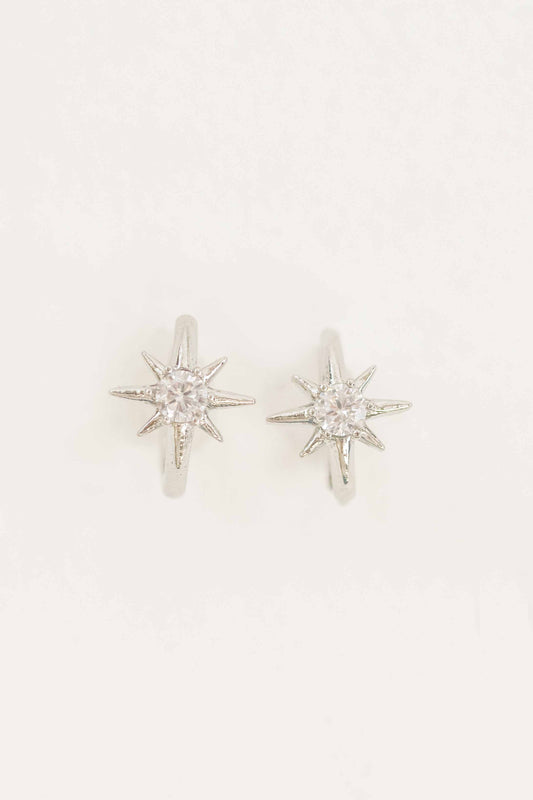True North Hoop Earrings | Silver