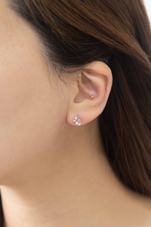 Coronal Stud Earrings | Silver