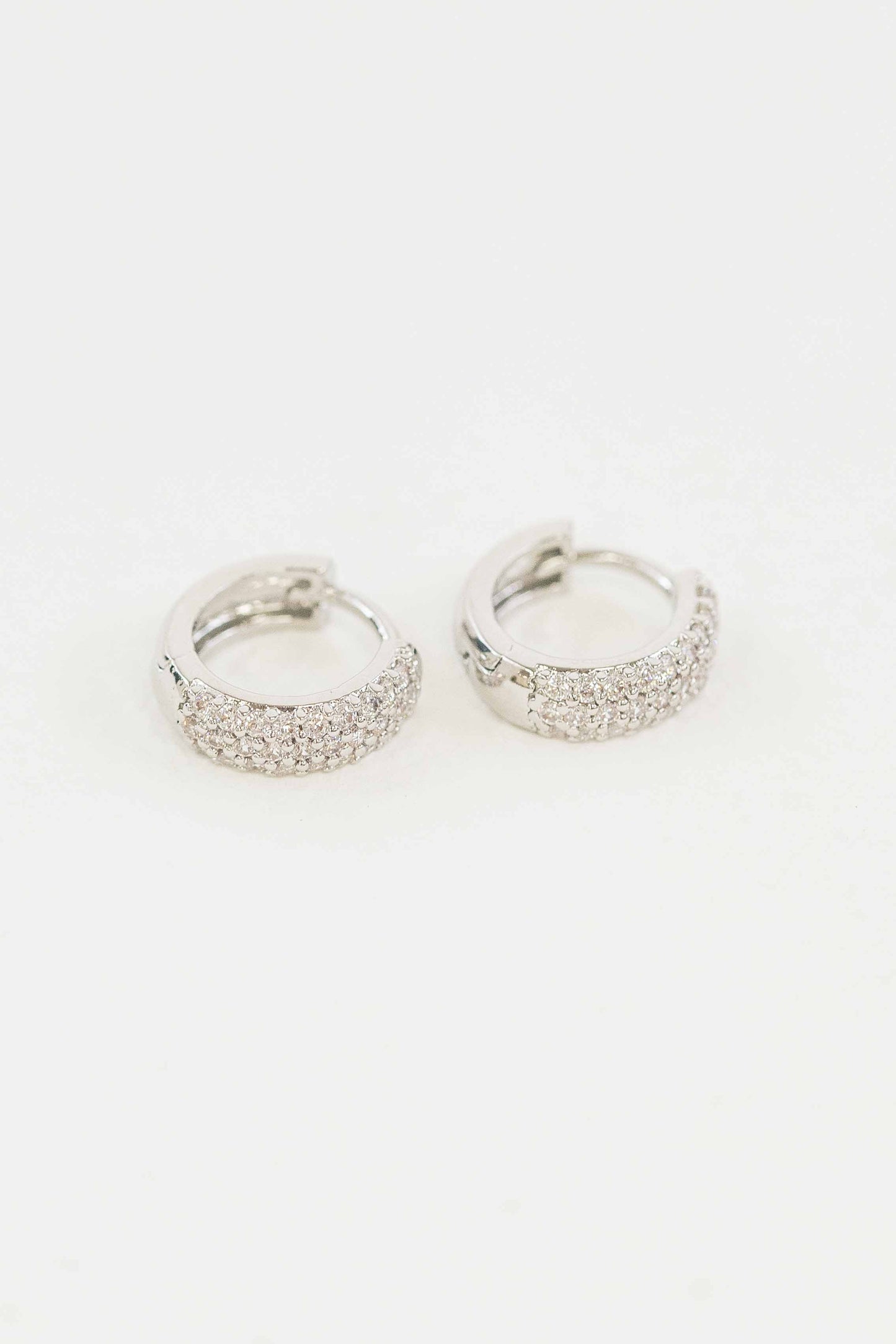 Luxe Huggie Hoop Earrings | Silver