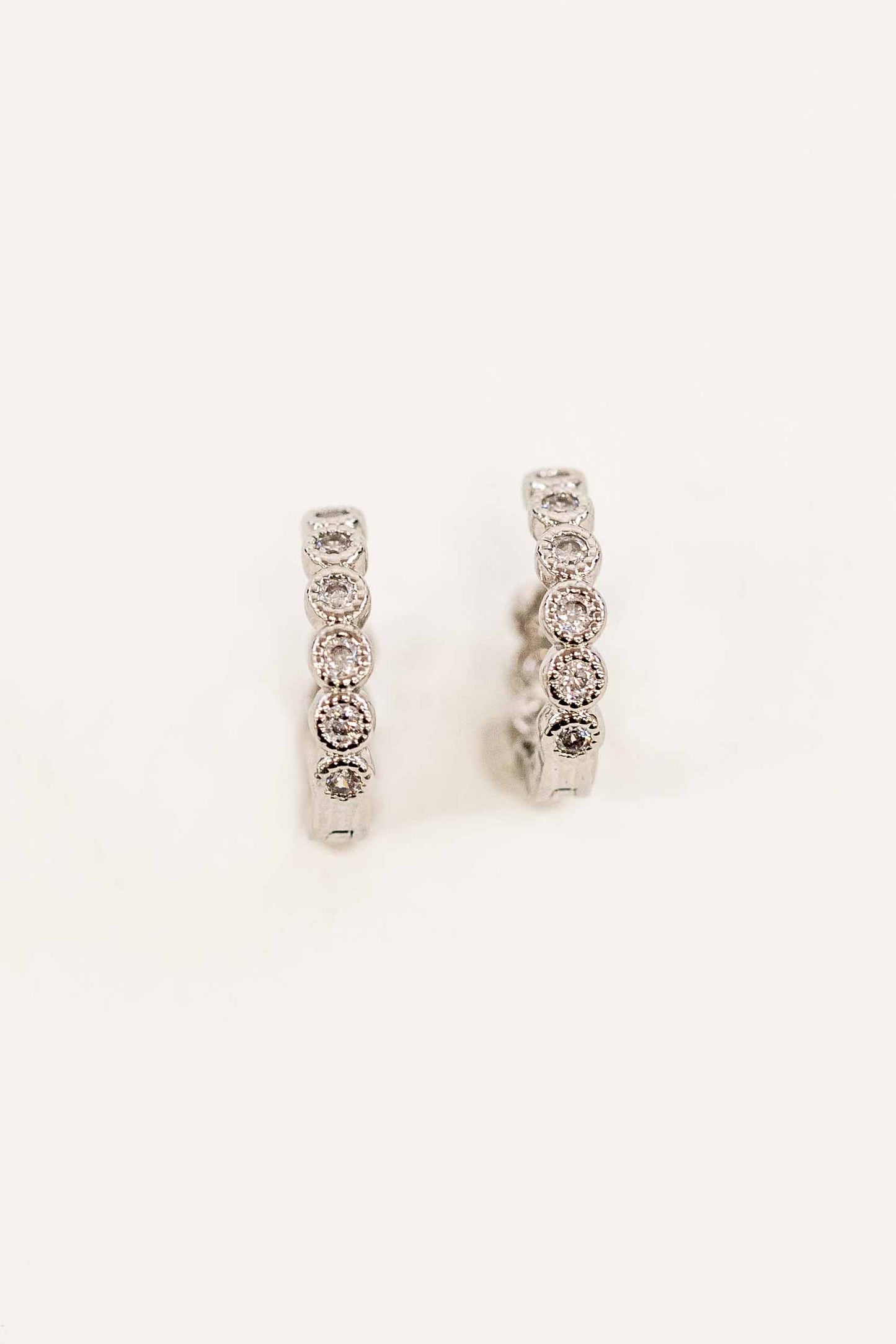 Surreal Huggie Hoop Earrings | Silver