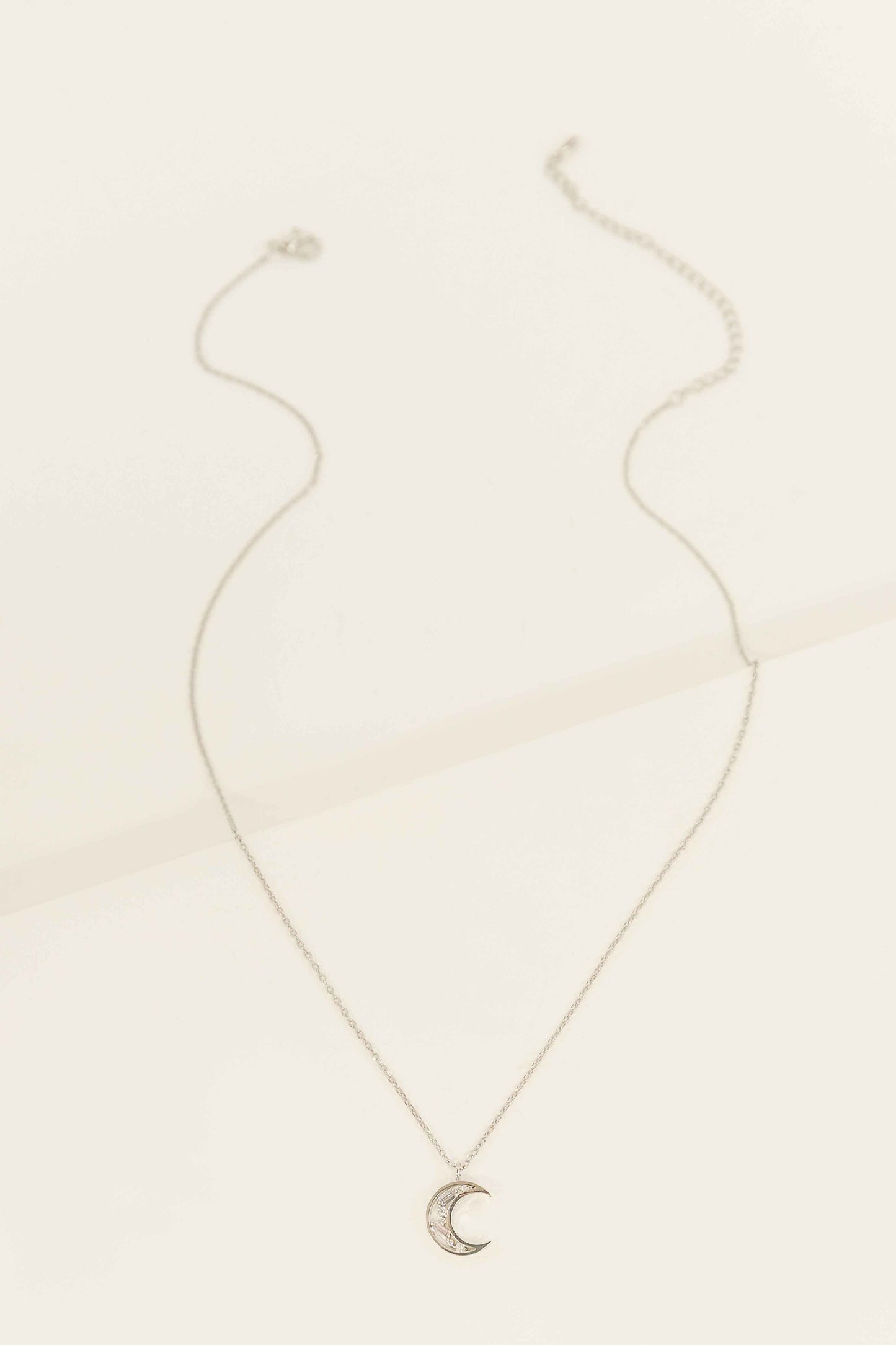 Luna Stone Necklace | Silver