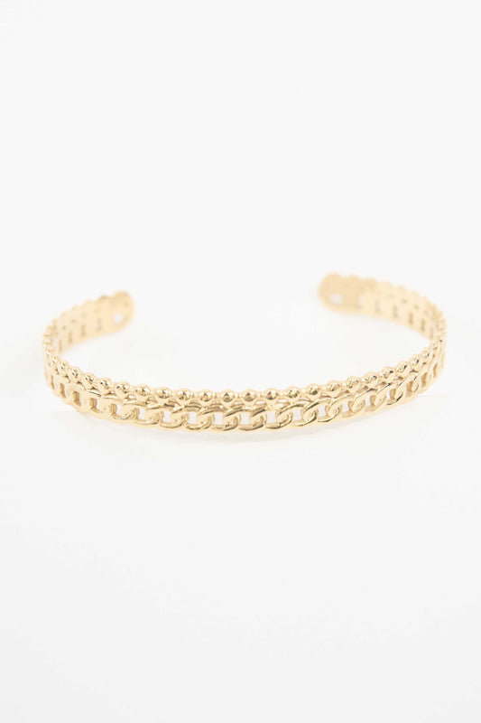 Sequenced Cuff Bracelet | Gold