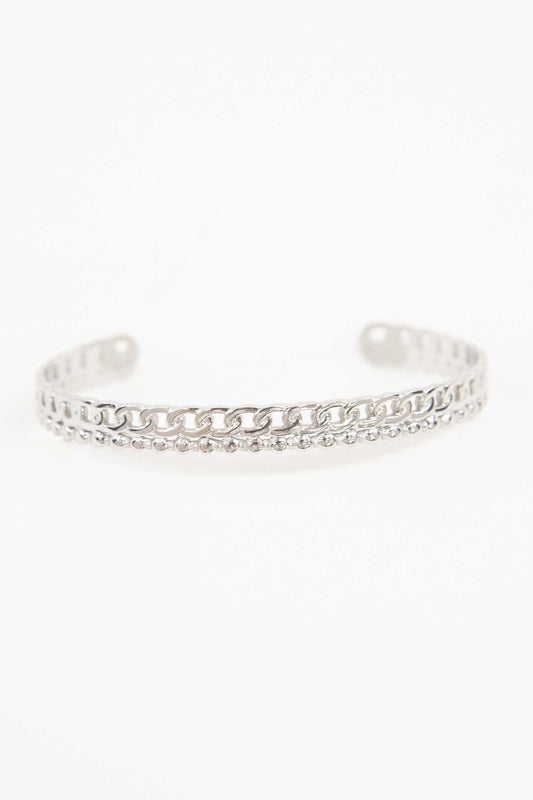 Sequenced Cuff Bracelet | Silver