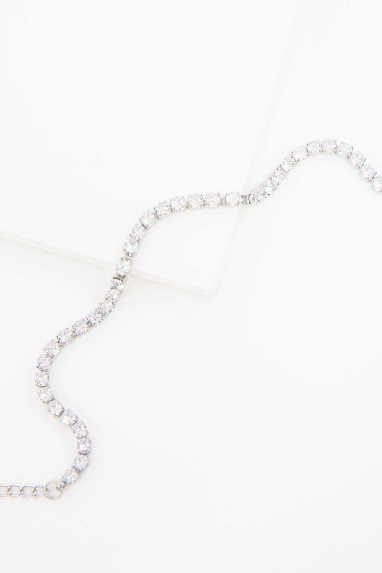 Round Stone Tennis Bracelet | Silver