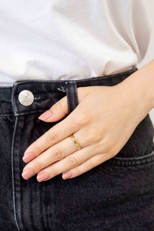 Spades Adjustable Ring